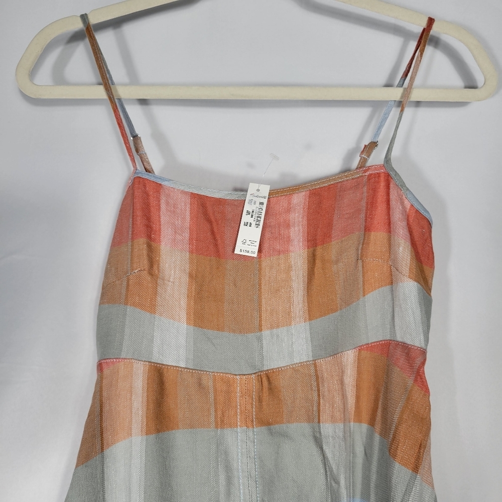 Madewell Empire-Waist Midi Dress in Plaid NV473 Size XXS NWT - Picture 8 of 12